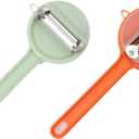 2 Pcs Peeling Knife with Storage Box  2025 New Vegetable Peeler with Container, Multi-Function Fruit & Veggie Peeling Knife with Catcher for Kids & Adults, Safe Kitchen Peeler Set