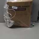 Heated Electric Blanket Queen Size 84''x90'', Dual Controller Soft Flannel with 6 Heat Settings 1-10 Hour Auto Off Large Blanket for Bed - Purple