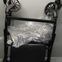 Drive Medical R726BK Foldable Rollator Walker with Seat, Black