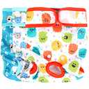 wegreeco Luxury Washable Reusable Dog Diapers (Stylish Pattern) - Female Dog Diapers, Doggie Diapers, 3 Pack, Small