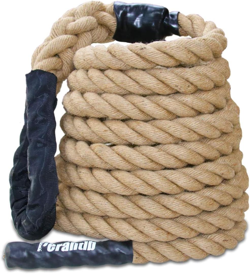 Perantlb Outdoor Climbing Rope for Fitness and Strength Training, Workout Gym Climbing Rope, 1.5'' in Diameter, Length 30 Feet