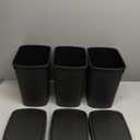 KSSKSS 3 Pack Bathroom Small Trash Can with Lid, 2.6 Gallon Slim Garbage Bin with Pop-Up Lid, 10L Plastic Wastebasket for Bedroom, Office, Kitchen, Toilet (Black)