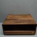 Coffee Station Organizer Wood Coffee Bar Organizer with Drawer Countertop Wooden Mug Holder for Kitchen CoffeeMaker Stand, 17.3 inches x 14 inches x 8.2 inches