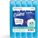Cool Coolers by Fit & Fresh  Reusable Ice Packs for Kids Lunch Boxes & Coolers, Multi-Pack Colorful Ice Blocks & Stick Icicles, Compact & Long-Lasting Cold Packs (Blue)