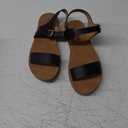 SODA Flat Faux Leather Ankle Strap and Adjustable Buckle Sandals for Women 5