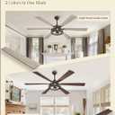 Fanbulous 65 Inch Ceiling Fan with Lights, Farmhouse Caged Ceiling Fans with Remote,Oil Bronze Industrial Ceiling Fans with Quiet Reversible DC Motor, Large Ceiling Fan for Living Room, Bedroom