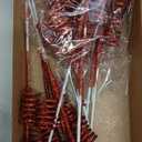 Suncalla 12 Pcs Red Christmas Glitter Curly Tree Picks and Sprays for Tree 11.81" Artificial Glitter Stem Pick and Twigs Decorations Xmas Vase Filler Ornaments Topper Branch for DIY Wreath