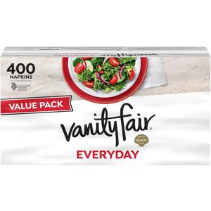 Vanity Fair Everyday Paper Napkins, 400 Count, Disposable Napkins Made Soft And Smooth For Everyday Meals