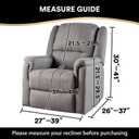 PrinceDeco Recliner Chair Cover Velvet Stretch Recliner Couch Covers 4-Pieces Style Recliner Chair Covers Recliner Cover for Reclining Chair Slipcovers Feature Non Slip Form Fitted Thick Soft,Taupe