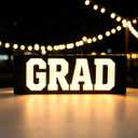 Class of 2026 Graduation GRAD LED Sign Light, USB Powered Graduation Cap Night Light for 2026 Grad Party Decor, Bedroom, Desk, Graduation Gift