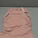 QINSEN Women's Square Neck Slim Fit Tank Top (Medium, Pink)