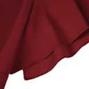 Women's Black Formal Fishtail Dresses Cocktail Wedding Guest Dress Short Sleeve Elegant V Neck Party Gowns (Red)