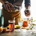 2 x DOITOOL Colorful Glass Spoons for Coffee Stirring, 6Pcs Borosilicate Rod Reusable Teaspoons for Tea Espresso Cocktails, Long Handle Swizzle Stick for Hot Cold Drink, 5.5 Inch Mixing Utensil