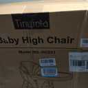 Tinyiota High Chair for Babies and Toddlers, Foldable & 8-Level Adjustable, Removable Tray, Ergonomic Baby Highchair Convertible Chair for Toddler to Adult (Coffee Color)