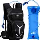 Insulated Hydration Backpack with 3L Water Bladder - 18L Leak-Proof Hiking Daypack, Lightweight Water Backpack for Men & Women, Gear for Running, Cycling, Rave Festivals & Outdoor Sports