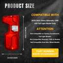 LED Lamp Rear Tail Light Assembly Replacement for 2019 2020 2021 2022 2023 Chevy Silverado 1500 2500 3500 Rear Light With LED Bulb and Harness Replace OE 84678149 (Left Driver Side)
