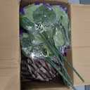 Artificial Fake Hanging Hibiscus Flowers Plants Baskets for Outdoor Decoration, Faux Silk Hibiscus Long Vines in Planter UV Resistant Realistic Flowers for Outside Porch Patio Home Decor, Darkpurple