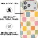 Compatible with iPhone 17 Pro Case, Trendy Cute Colorful Checkered Girly Soft Slim TPU Shockproof Aesthetic Protective Phone Case Cover for Women Girls 6.3"