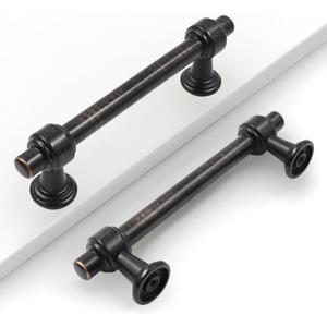 10 Pack 3.75"(96mm) Oil Rubbed Bronze Cabinet Pulls Kitchen Cabinet Handles Cabinet Hardware Drawer Pulls for Cupboard CK0081