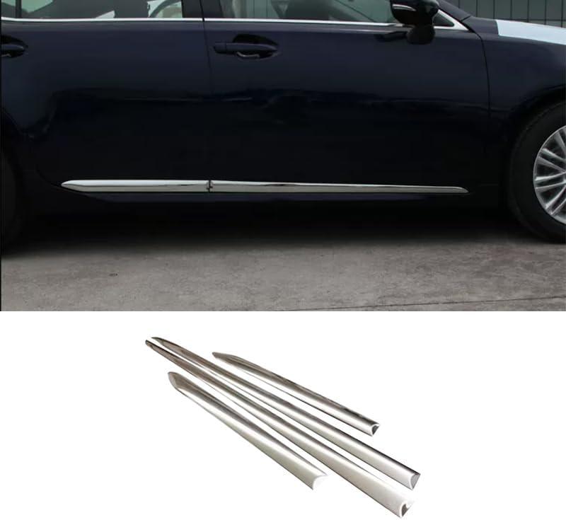 Eridanus Auto Accessories Fit for Lexus ES 2013-2018 (200/250/300/350) Side Door Body Molding Cover Anticollision Trim (Chrome Silver) ABS 4PCS