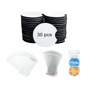 Sublimation Coasters Blanks, Round Car Coasters Sublimation Blanks Set, Car Coaster Packaging with Display Cards Bags, 2.75 Inch Blank Cup Mat for Sublimation Transfer Heat Press DIY Crafts