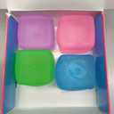 4 Pack Stress Cube, Slow Rising Ice Cube Stress Balls for Adults Kids, Sensory Fidget Toy for Anxiety Relief, Square Shape Squishy Balls for Classroom Prizes, Cube Squishy for Party Favors