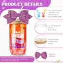 Hushee Class of 2027 Senior Night Gifts 16 oz Glass Water Bottle with Lids Straws Glitter Bow Straw Topper Senior 2027 Tumbler Graduation Gift for Her Women Team Coach Player(Purple)