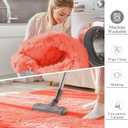 OLANLY 5x8 Machine Washable Large Area Rugs for Living Room, Bedroom, Soft Fluffy Shaggy Bedside Rug, Indoor Floor Carpet for Kids Girls and Boys, Dorms, Nursery, Home Decor Aesthetic, Coral Red