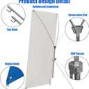 BTDVR 2 Pack X Banner Stand, Adjustable Retractable banner stand with Portable Carry Bag, Fits Banners 23"x63" to 32"x78", Sturdy & Lightweight for Trade Shows, Stores, Restaurant & Party