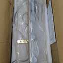 Gold Rectangle Chandeliers for Dining Room Modern Island Light Crystal Glass 6-Light Chandelier Rectangular Linear Pendant Hanging Ceiling Light Fixture for Kitchen L35.5