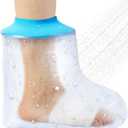 Asunby Waterproof Foot Cast Cover for Shower Ankle Wound Protector Bath Adult Watertight Cast Bag Showering for Surgery Foot, Ankle, Burns Reusable
