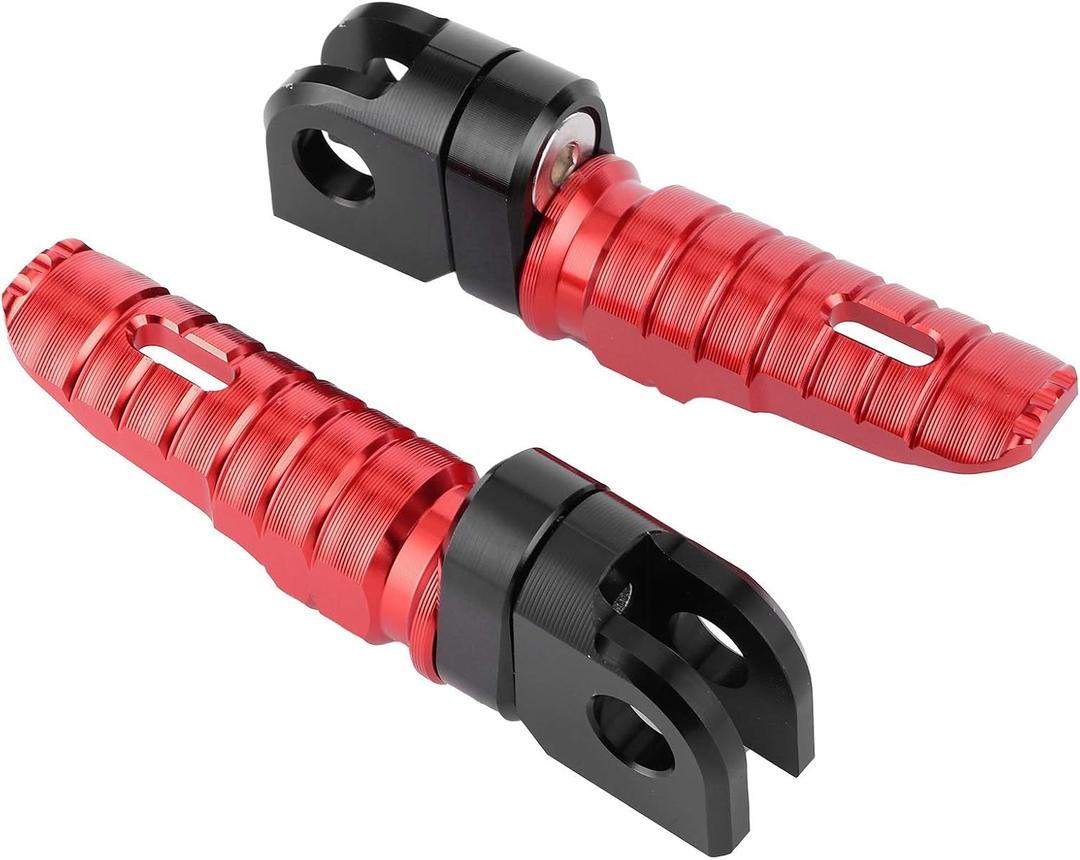 Acouto Pair of Front Foot Pegs Aluminum Alloy Pedals Fit for Ninja Z125 PRO Z250/SL Z400 Z900(Red) for Front Foot Pegs Motorcycle Foot Rest Front Pedals Motorcycle Footpegs Footpegs for