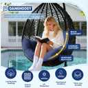DANGHOOGY Egg Chair Cushion, Waterproof Outdoor Egg Replacement Cushions, Patio Chair Cushions for Outdoor Funiture, Thickened Hanging Chair Cushion, 35x47x7 Inches (Navy)