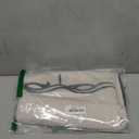 MIULEE 84" Long Scalloped Shower Curtain Linen Textured with 12 Metal Hooks Cute Extra Long Heavy Duty Washable Waterproof Cloth Shower Curtains with Black Border for Bathroom Bathtub, Cream Beige