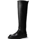 Womens Knee High Boots Chunky Sole Platform Boots Side Zipper Long Riding Boots Daily Dress Comfortable Chelsea Black Knee High Boots for Women 7.5M