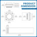 Upgraded Magnetic Dryer Vent Connector Kit, Quick Connect for 4" Dryers, Airtight Seal, Easy to Clean, Applicable to Most Dryers, Including a 2.6ft 4" Duct and two Clamps