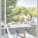 Yotache White Reversible Left Right Side Opening Magnetic Screen Door Fits Door Size 36 x 78, Top Middle Anti-Tearing Net Curtain, Actual Screen Size 38" x 79"