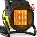 Outdoor Heaters for Patio, 1500W Outdoor Space Heater with 3S PTC Fast Heating, 3-Mode Electric Patio Heater for Greenhouse, Garage, Deck & Patio, Overheat Protection Yellow