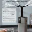 LACIDOLL Humidifier Large Room,26L/6.8Gal Whole House Humidifiers for Home 3000 sq.ft,1800ml/H Cool Mist Humidifier Baby, Top Fill Humidifiers for Bedroom Plant with 360 Nozzle & Extension Tube,Grey