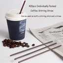 Coffee Stirrers Sticks Individually Wrapped 6.7in / 400pcs, Disposable Coffee Straw Stirring Rod, Coffee Straw, Disposable Plastic Drink Stirrer Sticks Three-hole Coffee Straws