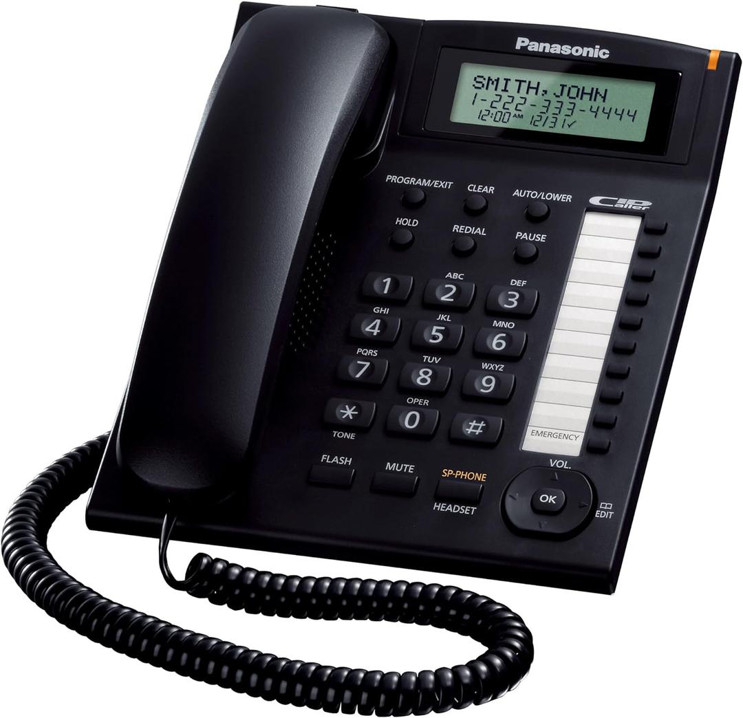 Panasonic KXTS880B Integrated Corded Telephone, (Pack of 1)