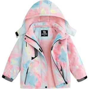 Simplee kids Girls Waterproof Snow Jacket Fleece Winter Windproof Ski Jackets for Toddler Girls Hooded Warm Coat, 8