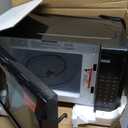 Emerson MW7302B Compact Countertop Microwave Oven with Touch Control, LED Display, 700W, 10 Power Levels, 6 Auto Menus, Glass Turntable and Child Safe Lock, 0.7 Cu., Ft. Black