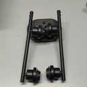 Unicozin Bathroom Light Fixtures, 4 Light Vanity Lights for Bathroom, Black Wall Lamp with Clear Glass for Mirror, Living Room, Hallway, Cabinet, E26 Base