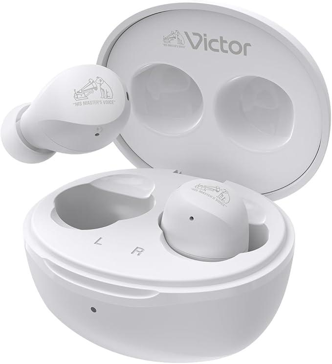 JVC HA-A6T Gumy Mini Wireless Bluetooth Headphones, 23 Hours Battery, Quick Charge, Touch Control, IPX4 (White)