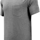 Post Shoulder Surgery Shirts for Men Full Snap Open Tear Away Short Sleeve T Shirt Chemo Port Access Tee Rotator Cuff Surgery (S)
