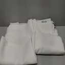 BGment White Semi Sheer Curtains 84 Inch for Living Room - Non-See Through Light Filtering Faux Linen Drapes with Burlap Texture, Modern Farmhouse Window Panels (Set of 2, 52" Wide)