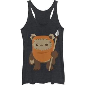STAR WARS Ewok Spear Women's Racerback Tank Top
 Black Size XXL