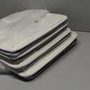 DECOMOMO Storage Bins, Large Fabric Storage Baskets for Shelves, Decorative Linen Closet Organizer, 15 x 11 x 9.5 inches (Grey & White, 4 Pack)