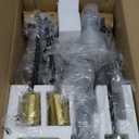 Sputnik Chandeliers Dining Room Light Fixture (8-Light, 30-Inch), Modern Brushed Gold and Black Chandelier, Height Adjustable Mid Century Modern Chandeliers for Dining Room (Bulbs Not Included)